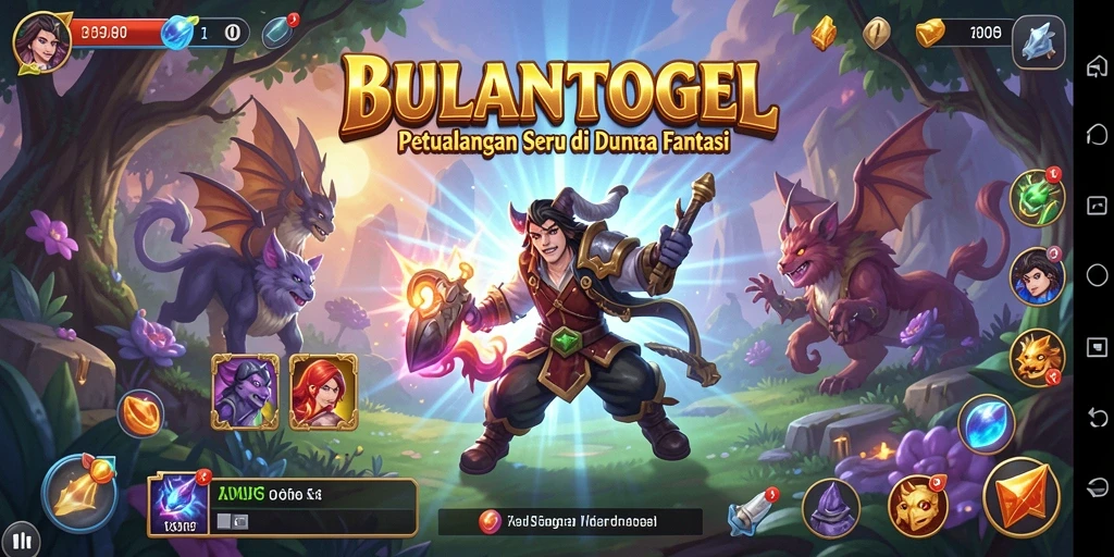 Tampilan seru gameplay BULANTOGEL di dunia petualangan.