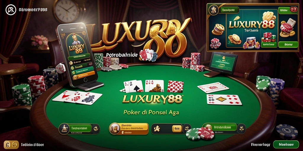 Tampilan gameplay Poker yang menegangkan dan interaktif di LUXURY88.