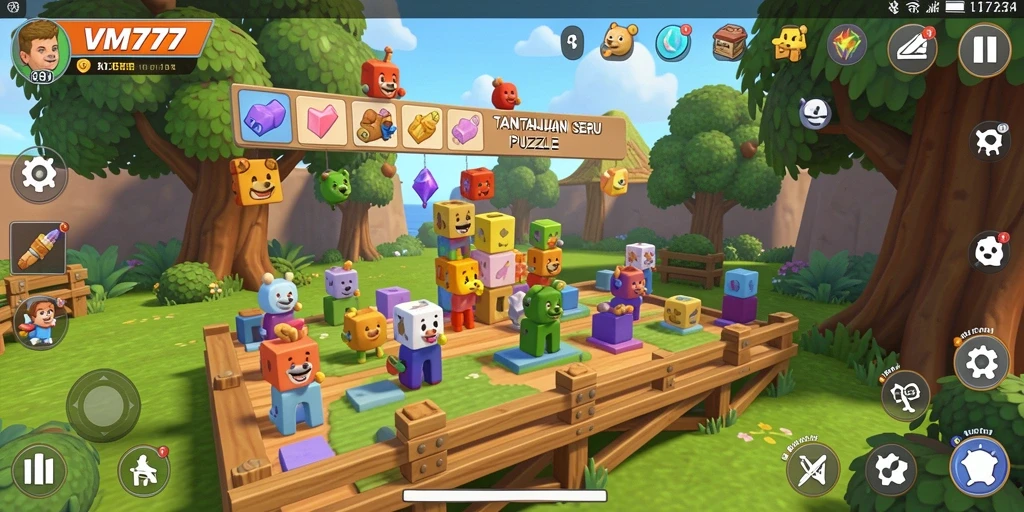 Tampilan gameplay VM777 yang menarik dalam menyelesaikan teka-teki Puzzle.